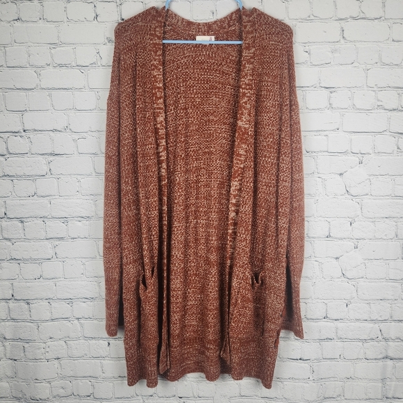 SO Size XL Burnt Orange Knit Sweater Cardigan - Picture 3 of 6